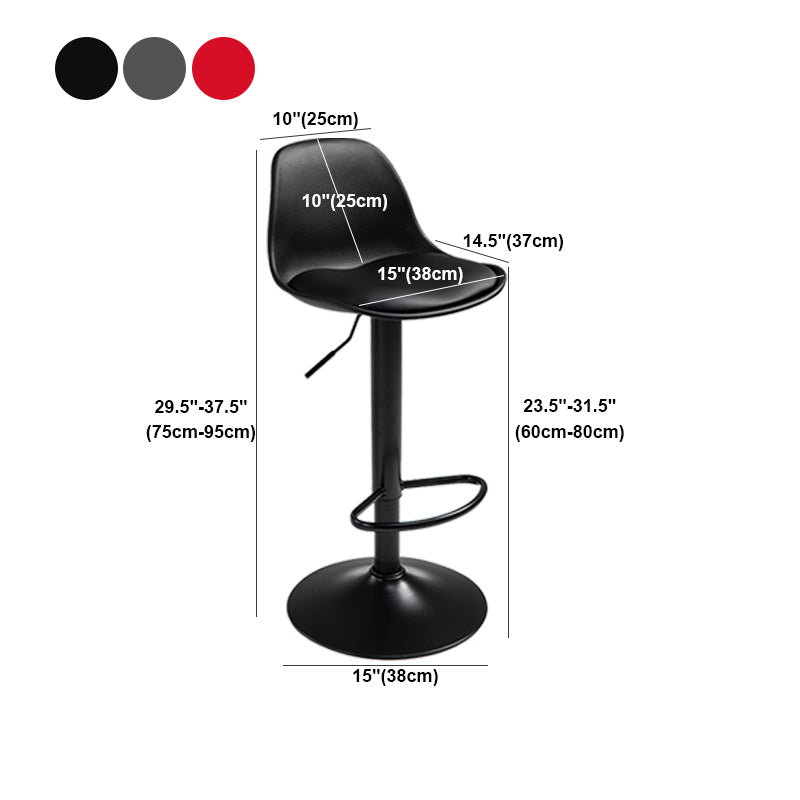 Plastic Adjustable Height Bar Stool Contemporary Upholstered Bar Stool