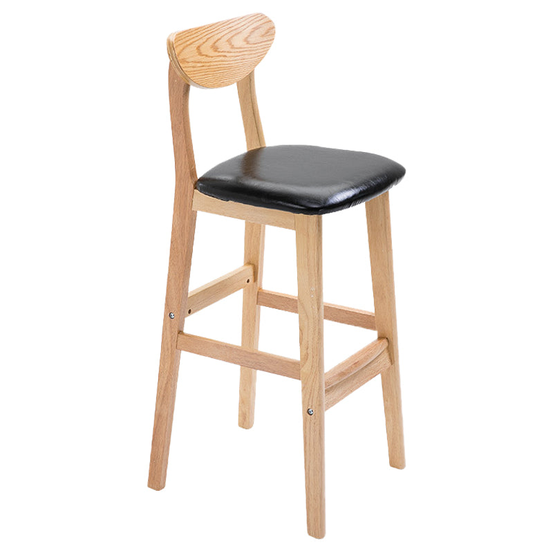 Contemporary Dessert Shop Stool Matte Finish Upholstered Bar Stools