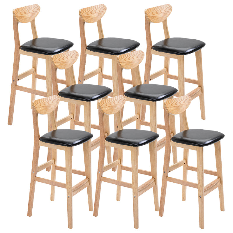 Contemporary Dessert Shop Stool Matte Finish Upholstered Bar Stools