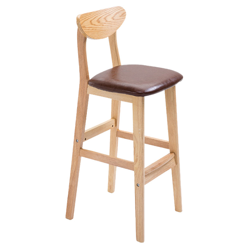 Contemporary Dessert Shop Stool Matte Finish Upholstered Bar Stools