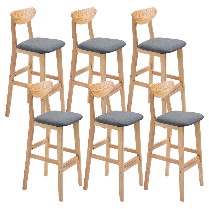 Contemporary Dessert Shop Stool Matte Finish Upholstered Bar Stools