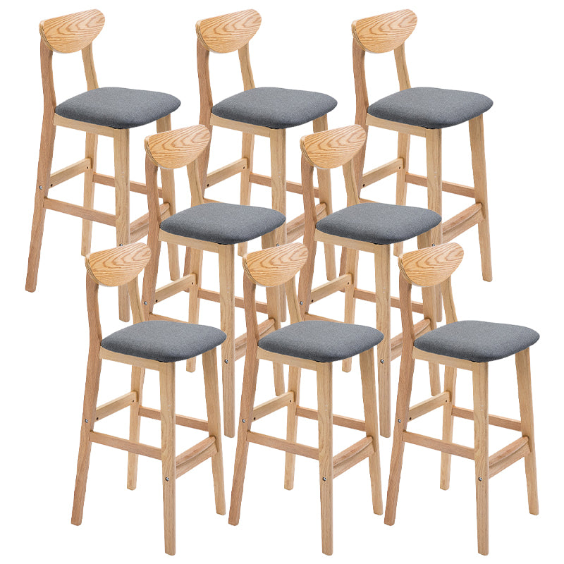 Contemporary Dessert Shop Stool Matte Finish Upholstered Bar Stools