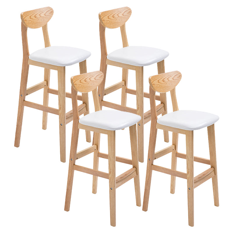 Contemporary Dessert Shop Stool Matte Finish Upholstered Bar Stools