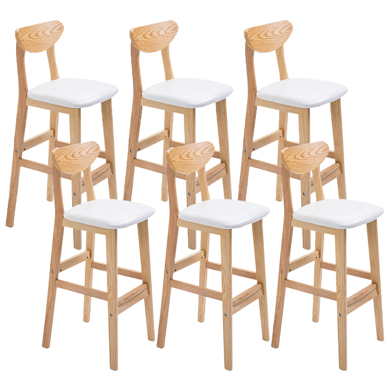 Contemporary Dessert Shop Stool Matte Finish Upholstered Bar Stools