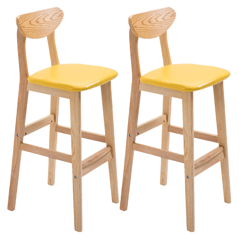 Contemporary Dessert Shop Stool Matte Finish Upholstered Bar Stools
