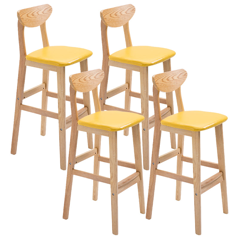 Contemporary Dessert Shop Stool Matte Finish Upholstered Bar Stools