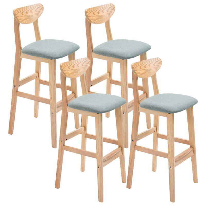 Contemporary Dessert Shop Stool Matte Finish Upholstered Bar Stools