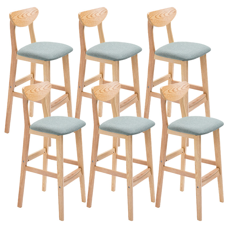 Contemporary Dessert Shop Stool Matte Finish Upholstered Bar Stools