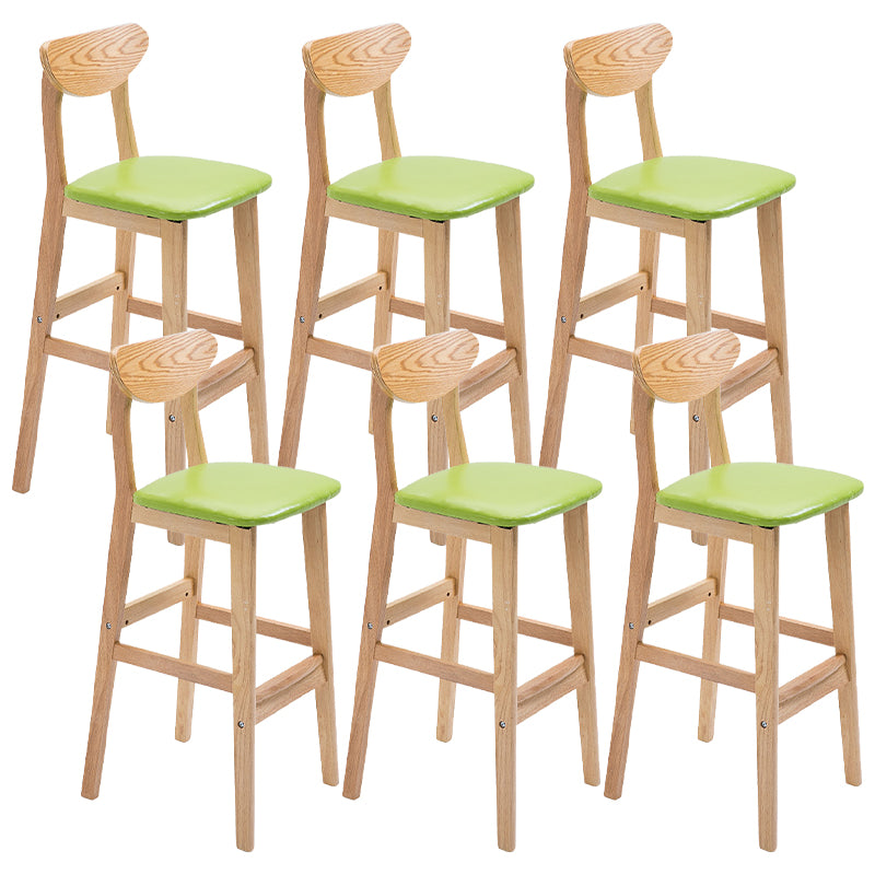 Contemporary Dessert Shop Stool Matte Finish Upholstered Bar Stools