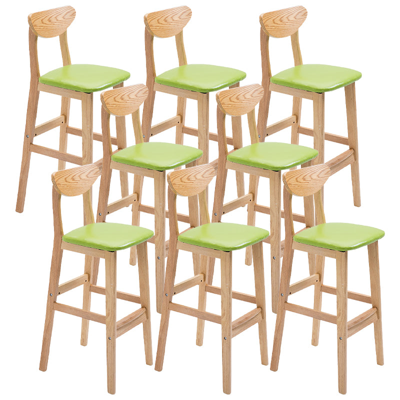 Contemporary Dessert Shop Stool Matte Finish Upholstered Bar Stools