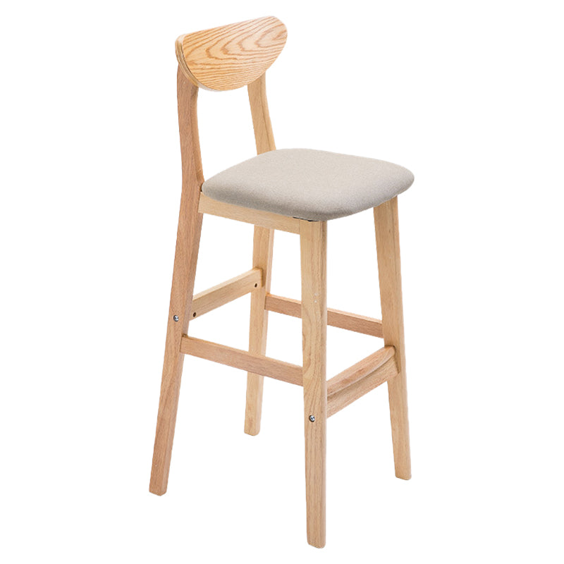 Contemporary Dessert Shop Stool Matte Finish Upholstered Bar Stools