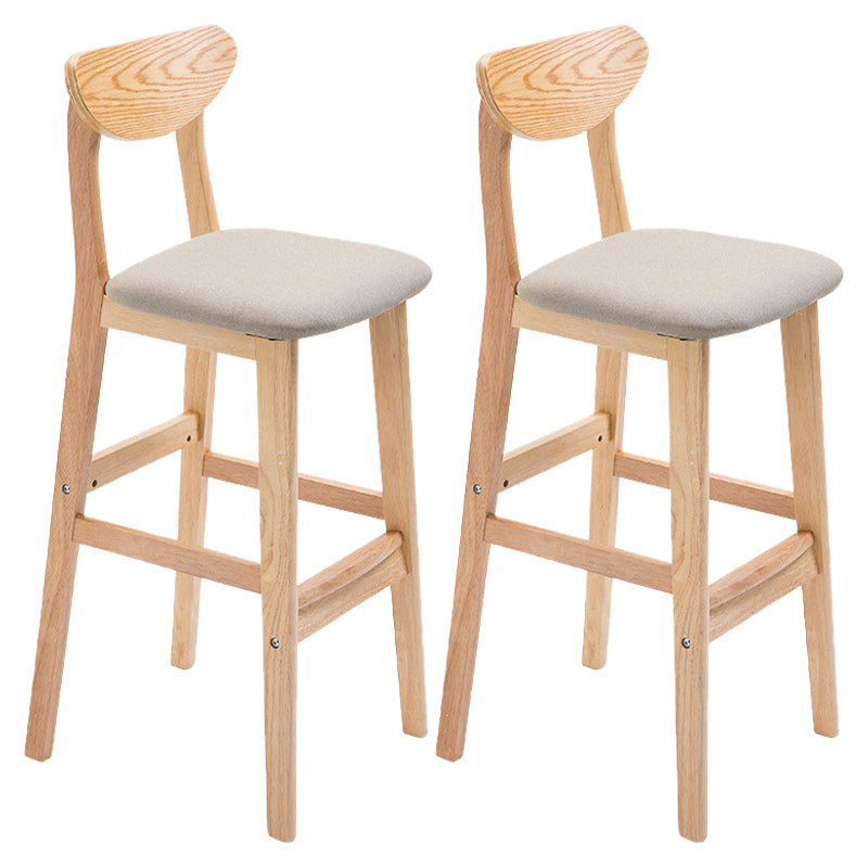 Contemporary Dessert Shop Stool Matte Finish Upholstered Bar Stools