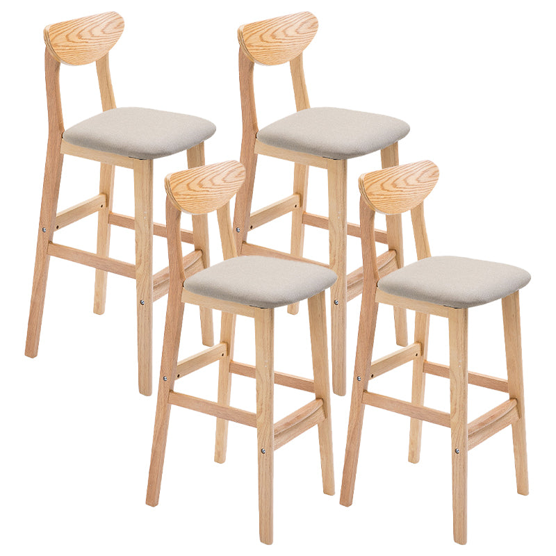 Contemporary Dessert Shop Stool Matte Finish Upholstered Bar Stools