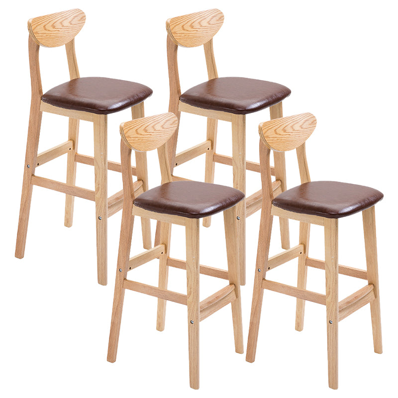 Contemporary Dessert Shop Stool Matte Finish Upholstered Bar Stools