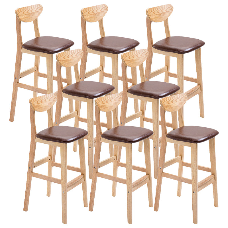 Contemporary Dessert Shop Stool Matte Finish Upholstered Bar Stools