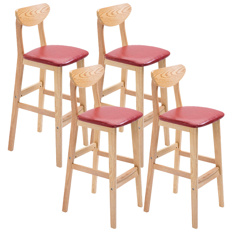 Contemporary Dessert Shop Stool Matte Finish Upholstered Bar Stools