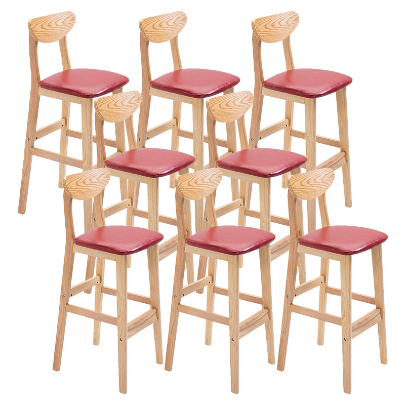 Contemporary Dessert Shop Stool Matte Finish Upholstered Bar Stools