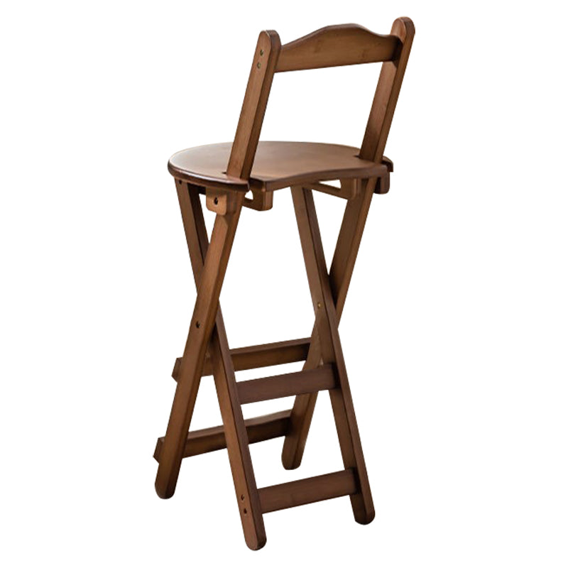 Contemporary Folding Stool Restaurant Bamboo Footrest  Barstool