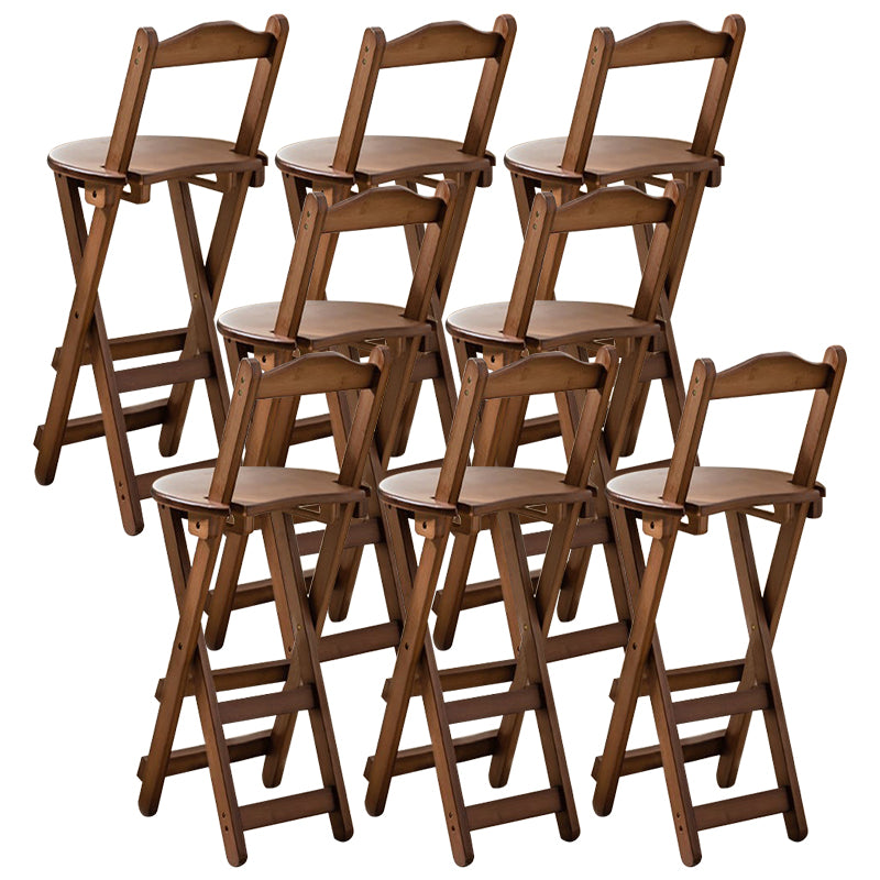 Contemporary Folding Stool Restaurant Bamboo Footrest  Barstool