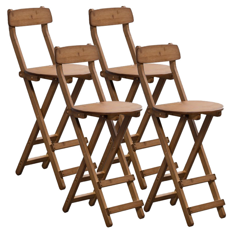 Contemporary Folding Stool Restaurant Bamboo Footrest  Barstool