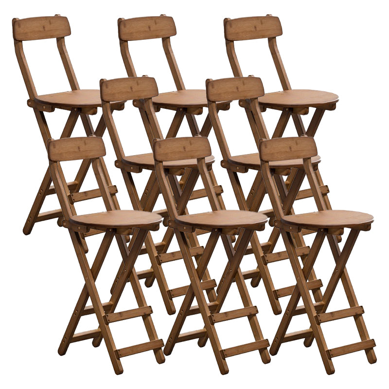Contemporary Folding Stool Restaurant Bamboo Footrest  Barstool