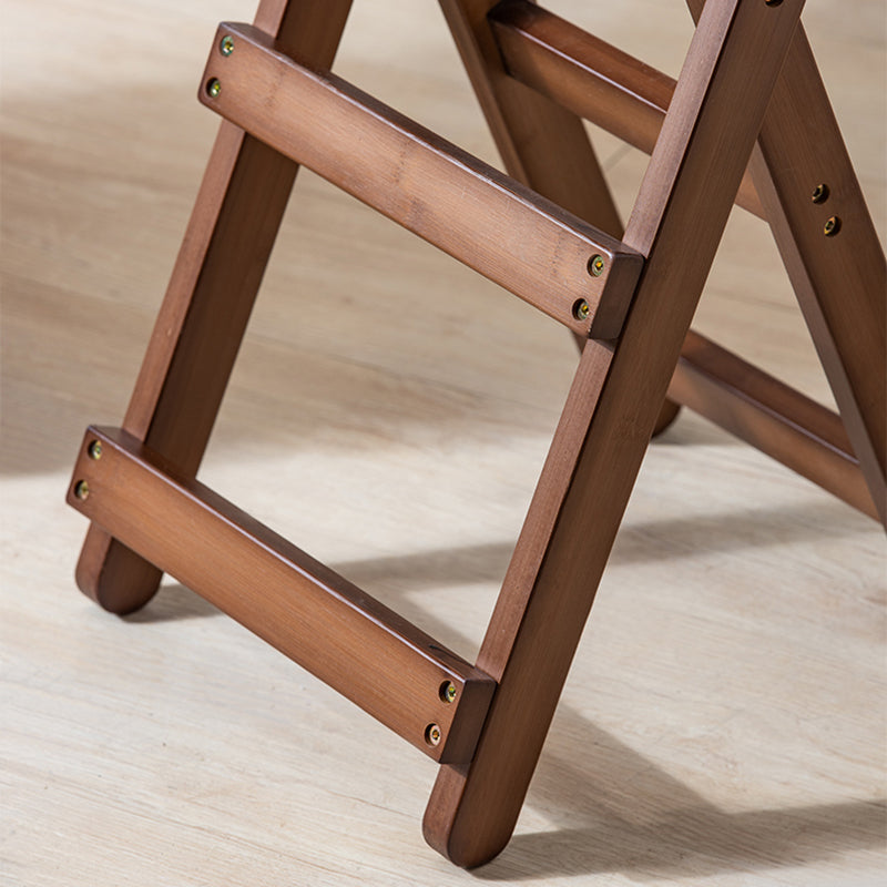 Modern Home Footrest Folding Stool Matte Finish Bamboo Barstool