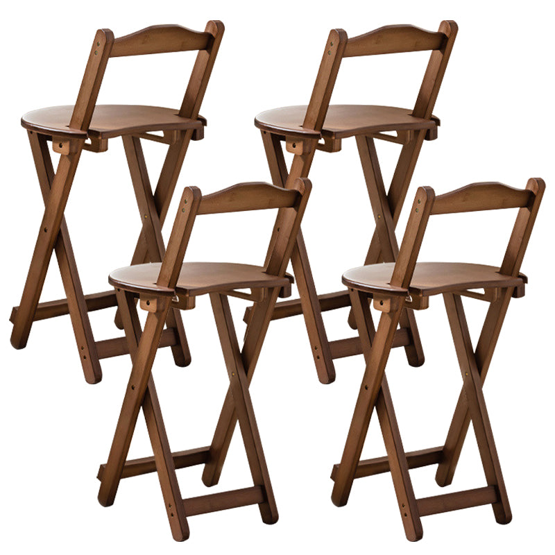 Modern Home Footrest Folding Stool Matte Finish Bamboo Barstool