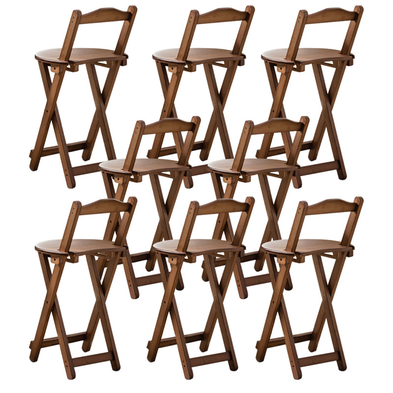 Modern Home Footrest Folding Stool Matte Finish Bamboo Barstool