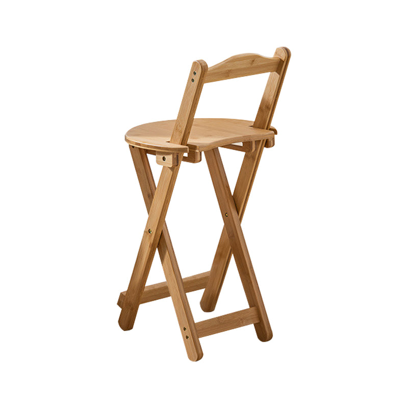 Modern Home Footrest Folding Stool Matte Finish Bamboo Barstool