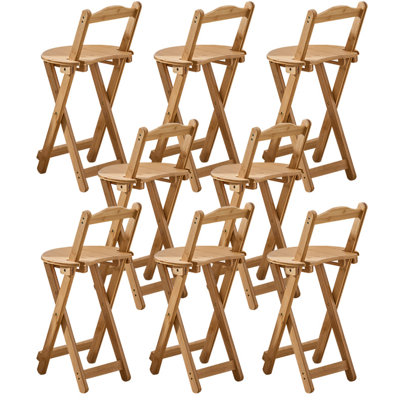 Modern Home Footrest Folding Stool Matte Finish Bamboo Barstool