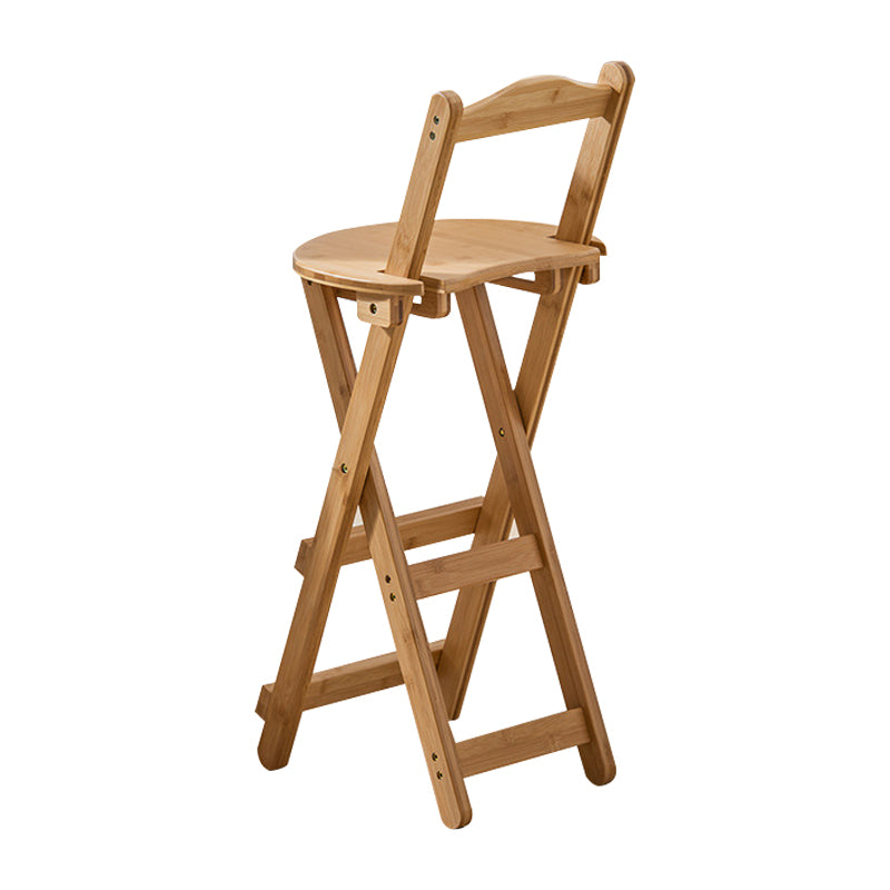 Modern Home Footrest Folding Stool Matte Finish Bamboo Barstool