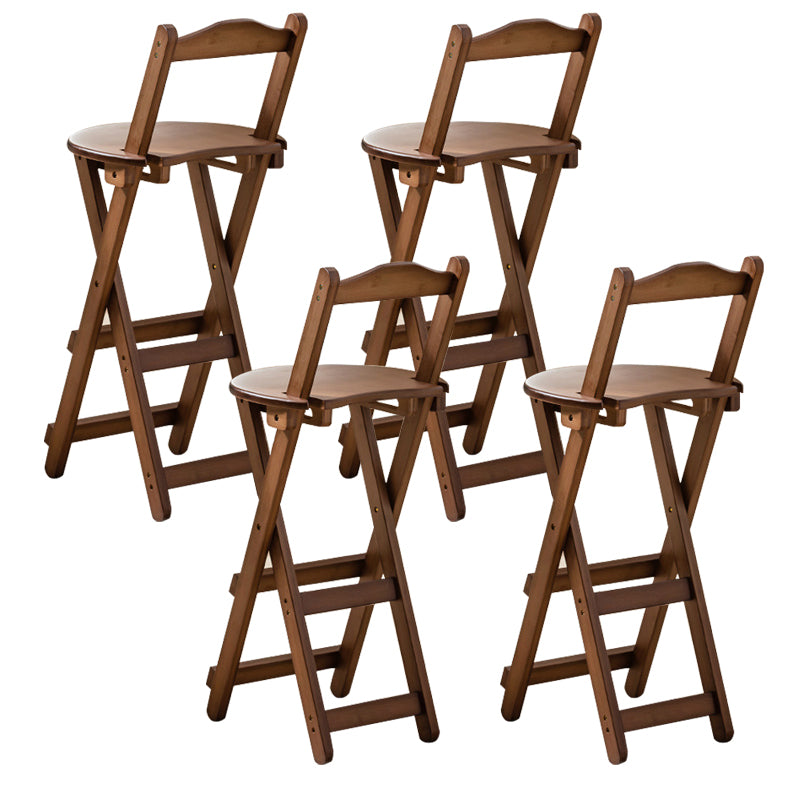 Modern Home Footrest Folding Stool Matte Finish Bamboo Barstool