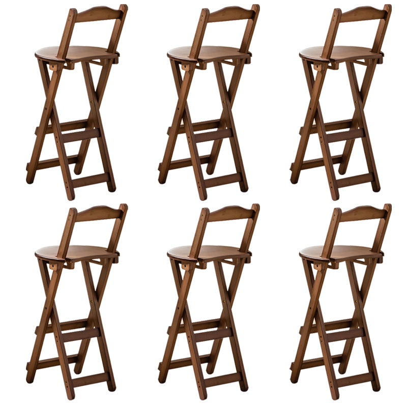Modern Home Footrest Folding Stool Matte Finish Bamboo Barstool