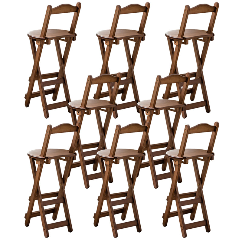 Modern Home Footrest Folding Stool Matte Finish Bamboo Barstool