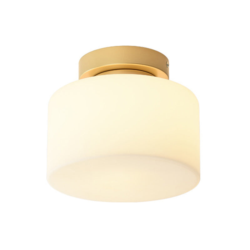 Modernism Single Golden Flush Mount Lighting Metallic Shaded  Ceiling Light for Foyer