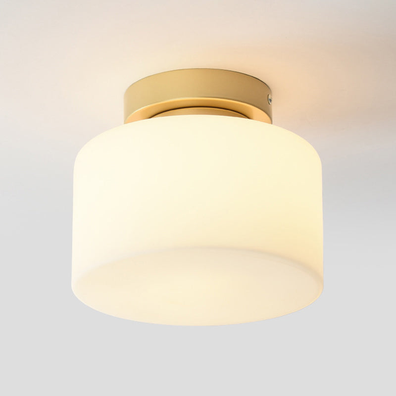 Modernism Single Golden Flush Mount Lighting Metallic Shaded  Ceiling Light for Foyer