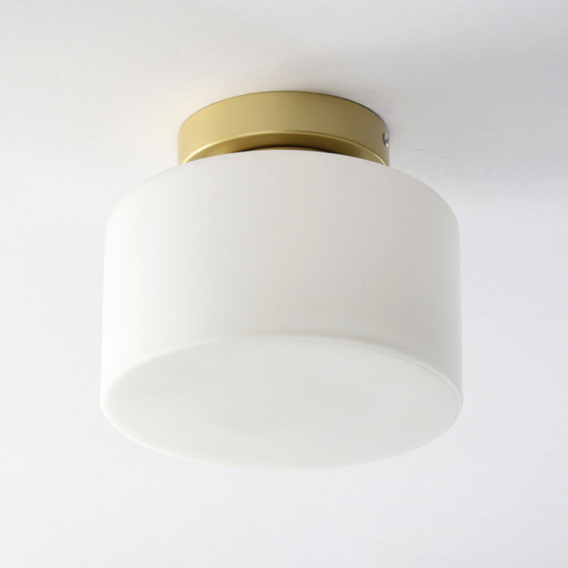 Modernism Single Golden Flush Mount Lighting Metallic Shaded  Ceiling Light for Foyer