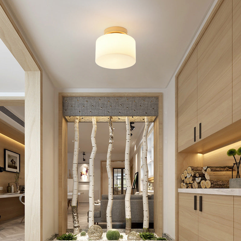 Modernism Single Golden Flush Mount Lighting Metallic Shaded  Ceiling Light for Foyer