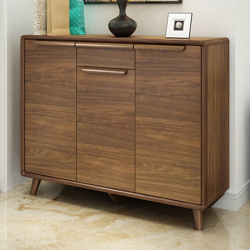Industrial Wood Accent Cabinet Bar Pulls Straight Legs Cabinet