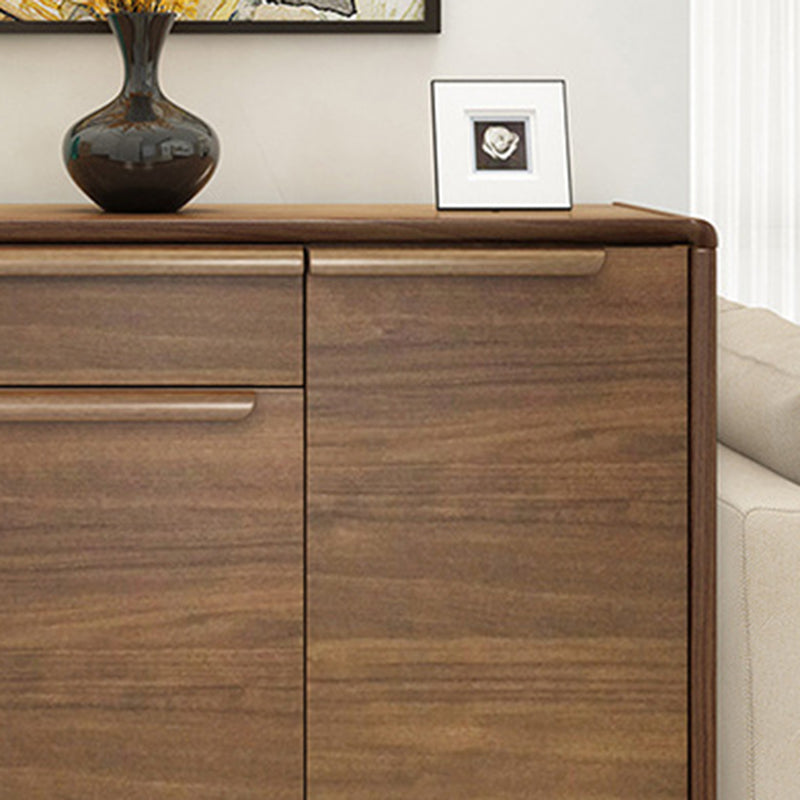 Industrial Wood Accent Cabinet Bar Pulls Straight Legs Cabinet