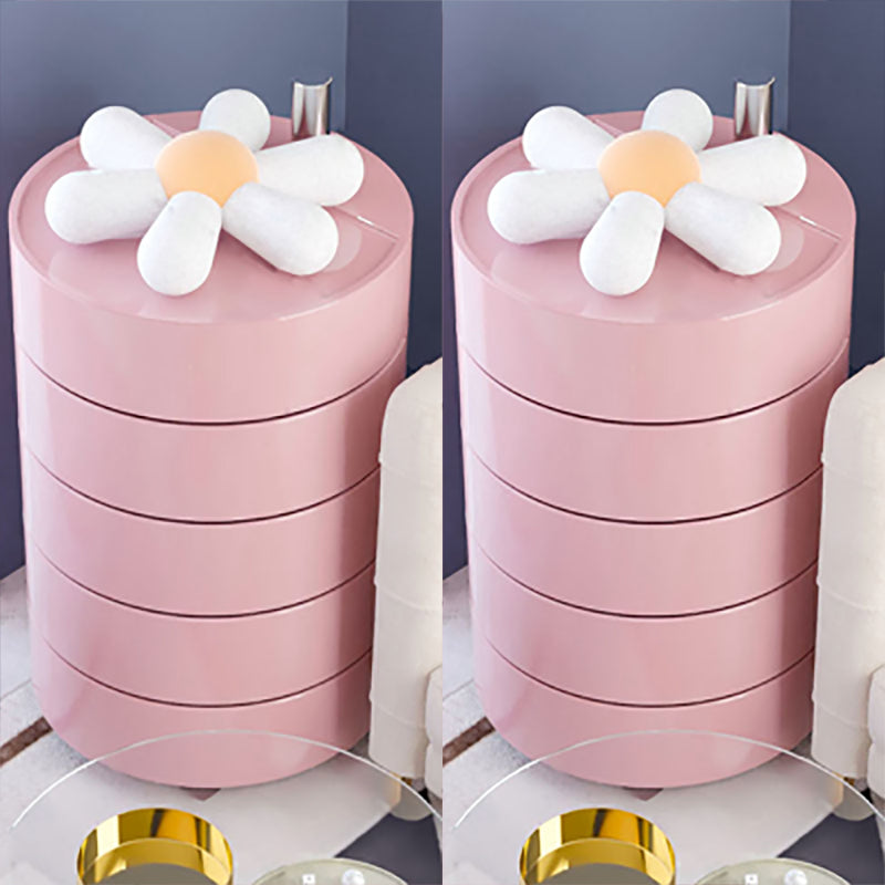 Modern Acrylic Nightstand Multi-level Storage Accent Table Nightstand for Living Room