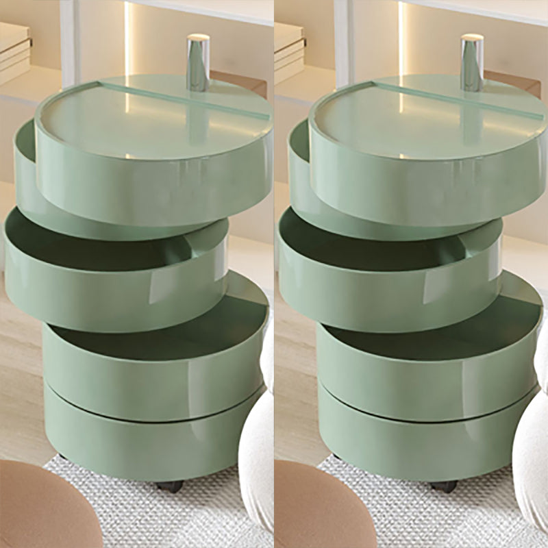 Modern Acrylic Nightstand Multi-level Storage Accent Table Nightstand for Living Room