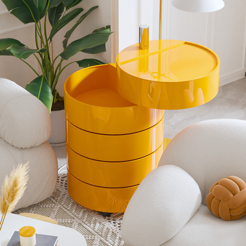 Modern Acrylic Nightstand Multi-level Storage Accent Table Nightstand for Living Room