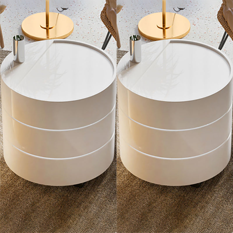 Modern Acrylic Nightstand Multi-level Storage Accent Table Nightstand for Living Room