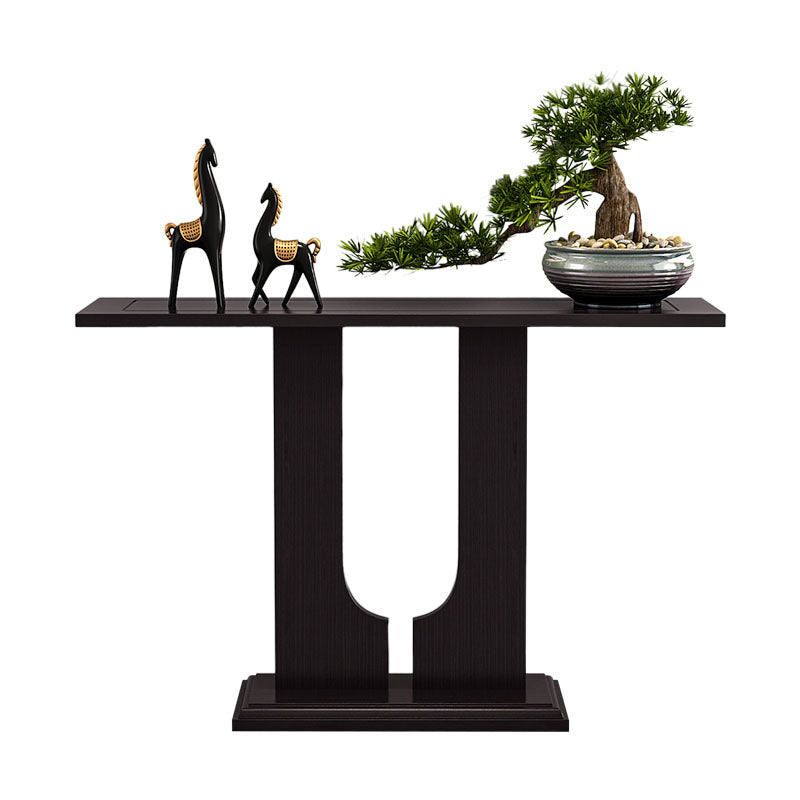 12" W Rectangle Console Table Pine Mid-Century Modern Accent Table for Hall