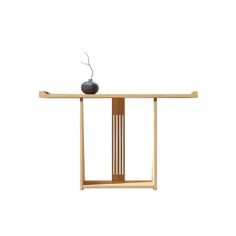 12" W Pine Console Table Mid-Century Modern Rectangle Accent Table for Hall