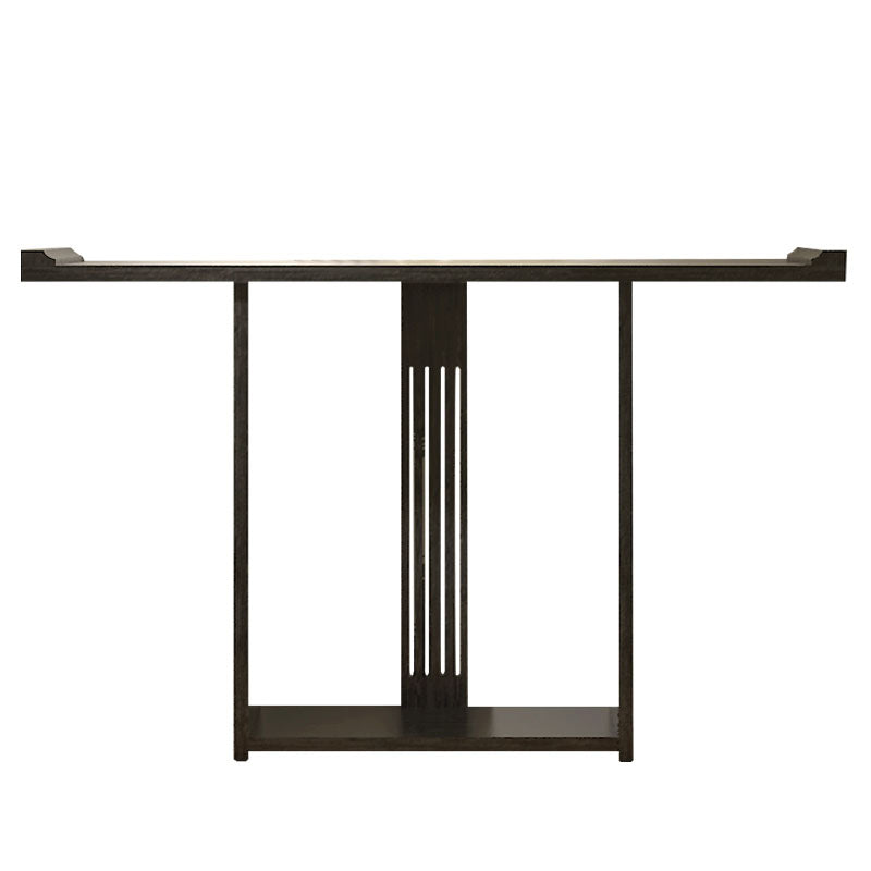 12" W Pine Console Table Mid-Century Modern Rectangle Accent Table for Hall