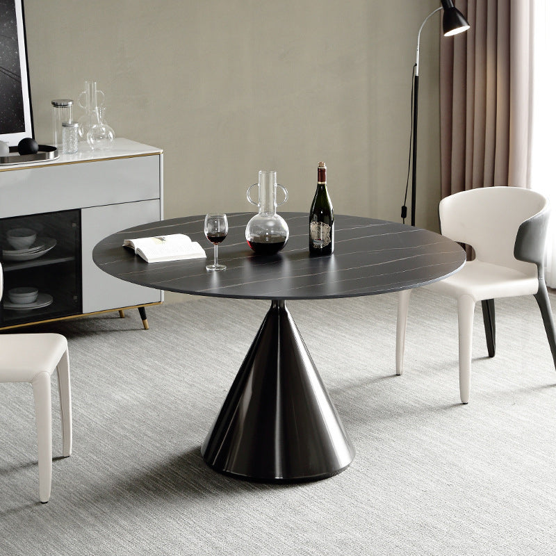Stone Top Dining Table Modern Pedestal Dining Table for Home