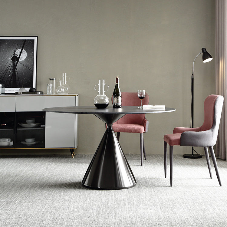 Stone Top Dining Table Modern Pedestal Dining Table for Home