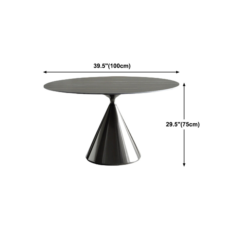 Stone Top Dining Table Modern Pedestal Dining Table for Home